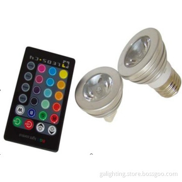 Remote Control MR16 E27 3W LED RGB Bulb (GASL-13RGB)